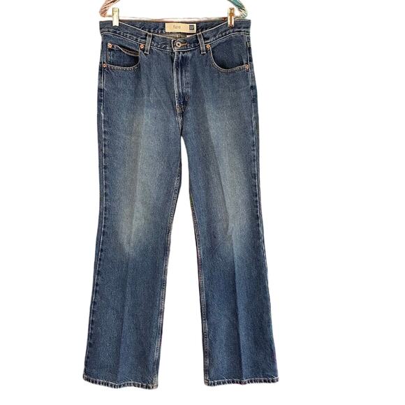Vintage Y2K Retro Boho GAP Flare Leg Denim Jeans size 12 Reg 100% Cotton - Picture 1 of 8